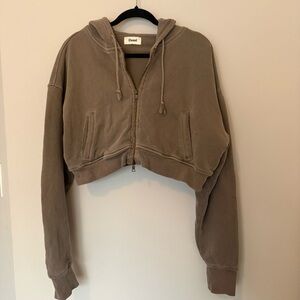 Elwood Babydoll Crop Zip Hoodie